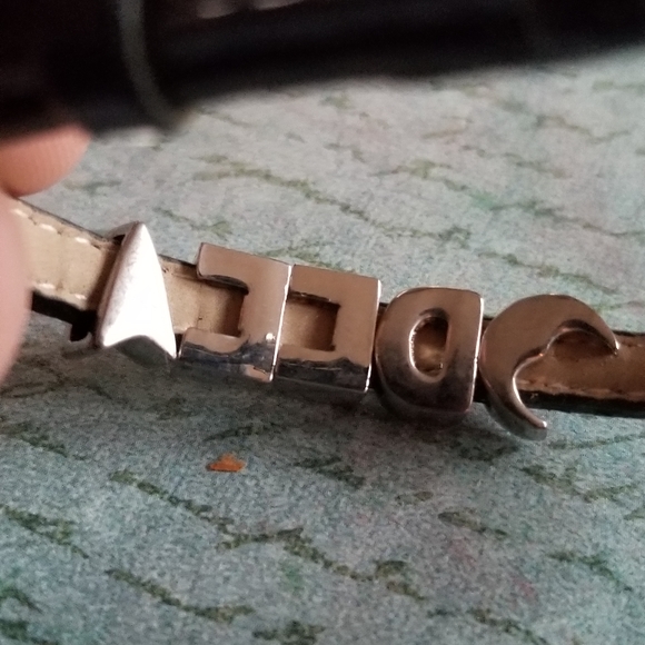 Dee name bracelet moon star silver tone black strap buckle - Picture 13 of 15